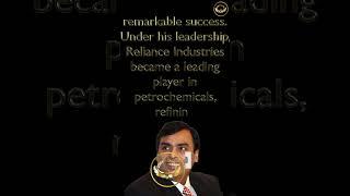 Success Story of Mukesh Ambani: From Humble Beginnings to India's Richest Man #motivation #reliance