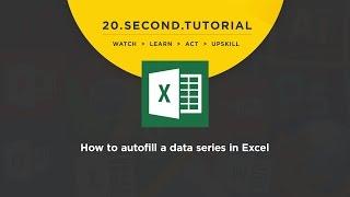 OLDIE - How to autofill a data series: MS Excel Tutorial #1