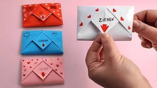 CUTE and EASY DIY surprise card for Valentine's Day - Origami easy - Pull Tab Origami Card