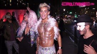 Frankie Grande Arrives Covered In Glitter To The 2018 Just Jared Halloween Party 10.27.18