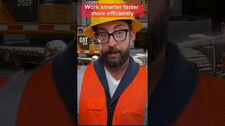 Work smarter faster more efficiently #adamrose #construction #workers #funny