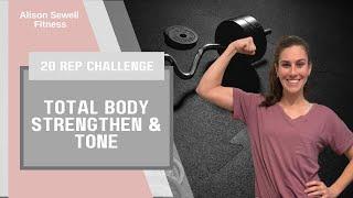 Total Body Strength Workout! 20 Rep Challenge You Can Do at Home!!