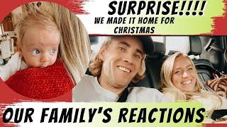 We flew across the ocean and SURPRISED our families for Christmas!! | Their REACTIONS