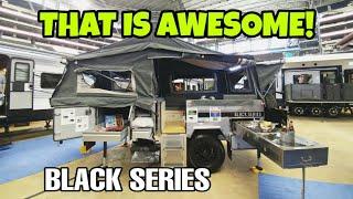 Black Series Popup Camper RV! Super Cool!