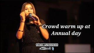 Anchor Vishakha Sharma (#Mic वाली ) Hosting Annual day Show | Stage Anchoring