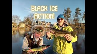 Black Ice Action: Fishing the Early Ice!