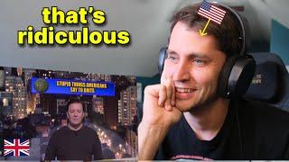 American reacts to Ricky Gervais' Top Ten Stupid Things Americans Say To Brits