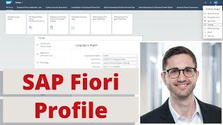 SAP Fiori User Profile Settings - SAP Fiori Me Area Settings