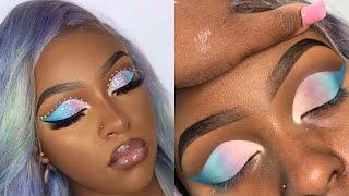 Elongated Rhinestone Cut-Crease | Client Makeup Tutorial