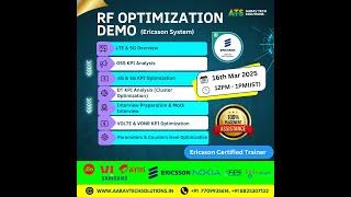 RF OPTIMIZATION ERICSSON SYS LEARNING DEMO SESSIONS, ATS, AARAV TECH SOLUTIONS MH PUNE