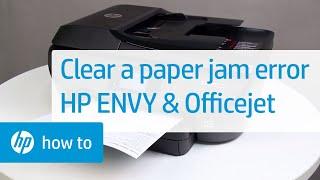 Clearing a Paper Jam Error | HP ENVY Officejet Printer Series | HP Support