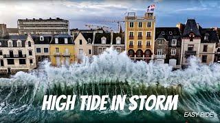 High Tides 2023- Drone- Saint-Malo France Giant wave