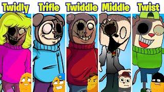 FNF TWIDDLEFINGER VS TWISTEDTOES VS MIDDLEFINGER VS TWIDDLYDINKS VS TRIFLETHUMB