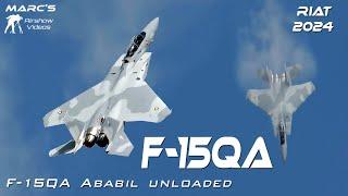 RIAT2024  4Kᵁᴴᴰ RIAT 2024 F-15 QA (Unloaded ) Qatar Emiri Air Force .Airshow 2024