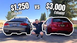 BMW M3 BUDGET VS EXPENSIVE VALVED EXHAUST!