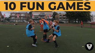 10 Fun Games | Soccer - Football Training | Physical Education Games