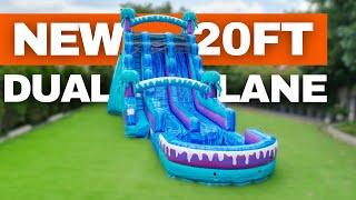 5 Features On Our NEW 20ft Dual Lane Waterslide | JumpOrange