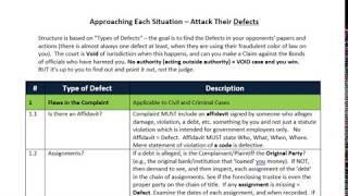 Win any legal case?  Simply find the defects and follow through