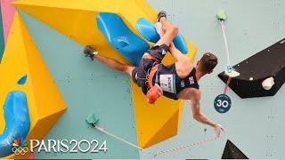 Great Britain's Toby Roberts scales his way to men's combined gold | Paris Olympics | NBC Sports