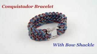 Conquistador  Paracord Bracelet with Bow Shackle