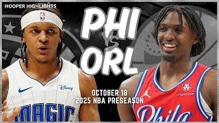 Philadelphia 76ers vs Orlando Magic Full Game Highlights | Oct 18 | 2024-25 NBA Preseason