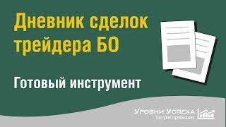 Дневник сделок трейдера для Бинарных опционов