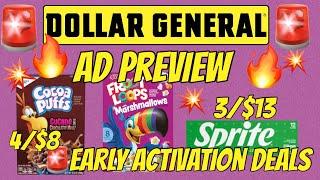 DOLLAR GENERAL EARLY ACTIVATION DEALSINCREDIBLE CEREAL SAVINGSCHEAP FOOD & SODA