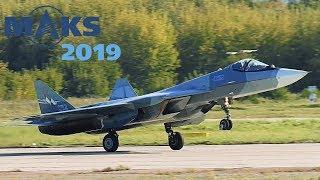 Su -57 is GENERAL SUBJECT of MAKS 2019  Group and solo aerobatics; Рaired take-off; Short landing