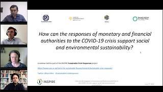 How can responses of financial authorities to COVID19 support social & environmental sustainability?