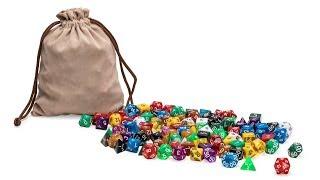 Polyhedral Dice - Set of 126 Multi-Colored Dice for RPG, DND, MTG, and Other Dice Games