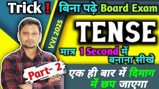 VVITense in English Grammar with example|Tricks |बिना पढ़ें tense को मात्र 1 सेकंड में बनाना सीखे ।