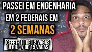 Como passei em 2 federais estudando duas semanas para o ENEM e aplicando estratégia no SISU.