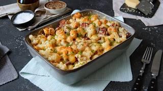 Blumenkohl-Gnocchi-Auflauf mit Cabanossi: herzhaft und einfach lecker