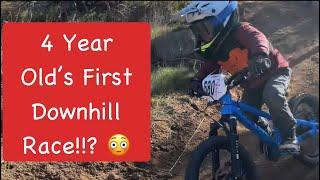 4 Year Old Ripper Does His First MTB Downhill Race!!