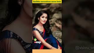 Anikha surendran saree look#Anikhasurendran#shorts video