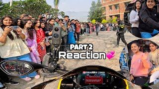 First Day in College On My Kawasaki Zx10r | Market Reaction | Cute Girl Reaction #z900 #kawasaki