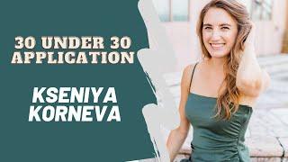 Kseniya Korneva;  2022 REALTOR Magazine 30 Under 30 Applicant