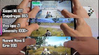 Xiaomi Mi 10T vs Iqoo Z1 vs Huawei Nova 6 Speed test/Antutu/Gaming comparison/PUBG(Redmi K30S Pro)