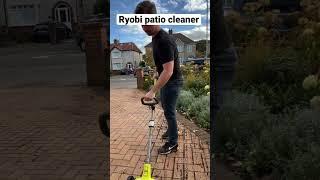 Ryobi patio cleaner with wire brush. #autumn #powertools #ryobi #garden #gardening #patiocleaning