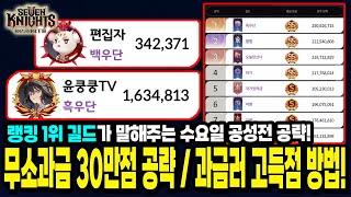 세븐나이츠리버스] 공성전! 레이첼 30만점 무소과금 최소 컷과 과금러 고점 전략! 추천유닛 구성, 템세팅, 세부 택틱까지 이거 하나면 수요일 끝!
