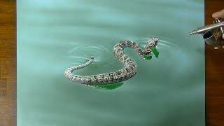 Drawing a Rattlesnake 3D Art