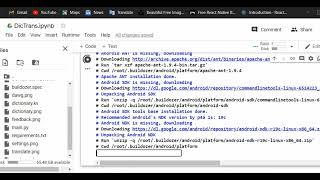 convert kivymd project to APK using Google Colab