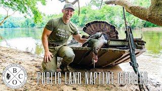 Public Land NC Turkey Hunting By Boat | My 1st Public Land Gobbler | Napping In The Right Spot