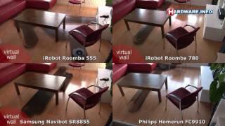 iRobot Roomba 555 vs 780 vs Samsung Navibot vs Philips Homerun coverage test