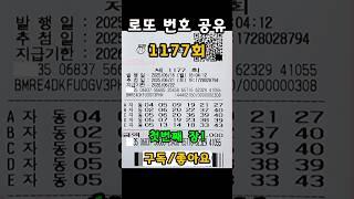 로또1177회 연속자동(10게임)(당첨예상번호)2 #로또 #로또자동 #로또명당 #복권 #lottery