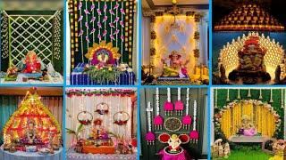 Ganpati decoration ideas 2024/decoration ideas for ganesh chaurthi/background ideas for ganpati