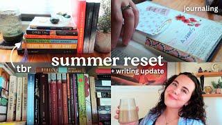 summer reset ️ *tbr, bucket list, writing update and more*