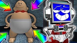 CAPTAIN UNDERPANTS OBBY IN ROBLOX!! SUPERHERO FANDROID TO THE RESCUE