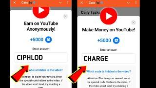 Earn on YouTube Anonymously! | Make Money on YouTube! | 30-31 December Cats All Video Codes Today