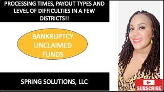 Payout Processing Time Problems Part 1 | Bankruptcy Unclaimed Funds | Spring Solutions